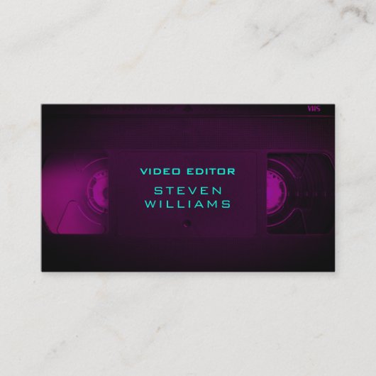 着色されるレトロの技術のモダン 名刺 (正面)