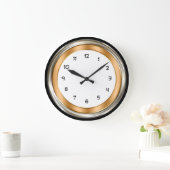 着色される上品な総本店の金ゴールドの銀 ラージ壁時計 (ホーム)