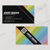 着色される対角線は-数々の縞で飾ります 名刺 (正面/裏面)