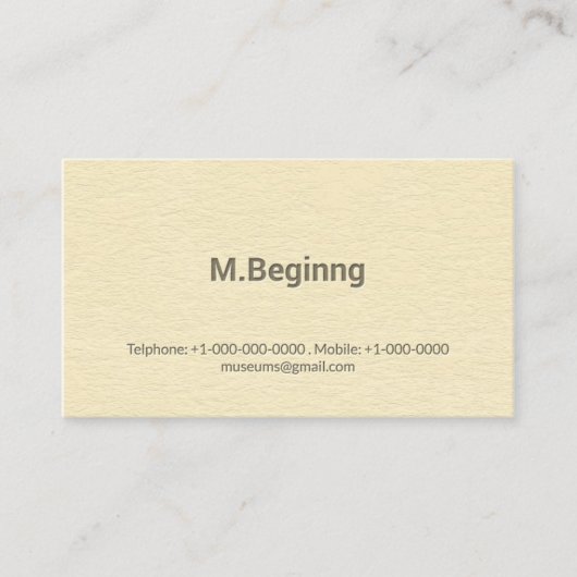 着色される専門凸版印刷のクリーム 名刺 (正面)