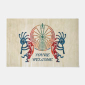 着色される当惑のココペリ/人 + あなたのアイディア ドアマット (正面)