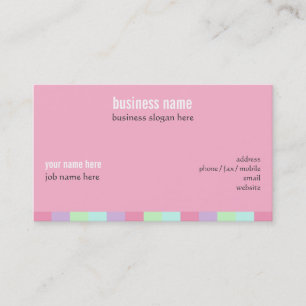 着色される明白でエレガントでモダンなシンプルはピンクで縞で飾ります 名刺