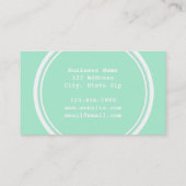 着色される軽く真新しい緑の上限 名刺 (裏面)