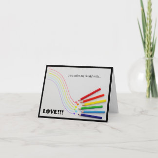 着色して下さい私の世界の…メッセージカード(写真)を カード