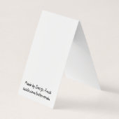 着色のカメの駐車悪ふざけカード 名刺 (裏面)