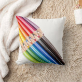 着色の鉛筆の虹 クッション (ブランケット)