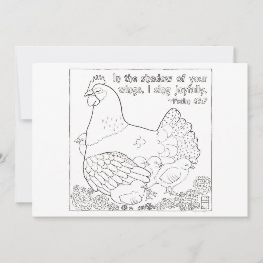 着色はがきマザーヘン (正面)