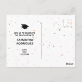 着色はっきりしたパターン勾配パーティー招待状 ポストカード (裏面)