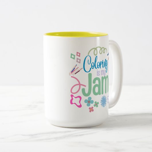 着色はマイジャムコーヒーマグ ツートーンマグカップ (正面右)