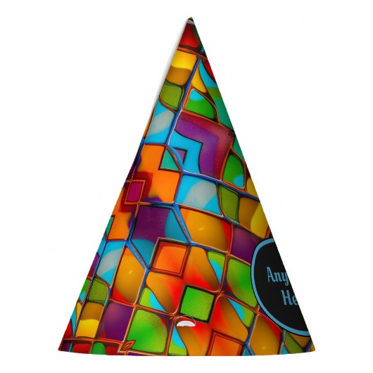 着色ガラス：ステンドウ鮮やかィンドウスタイルカスタム パーティーハット (左)