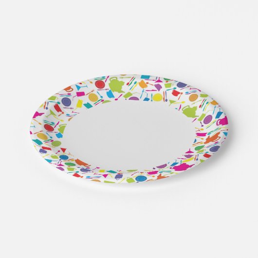 着色キッチン物 ペーパープレート (アングル)