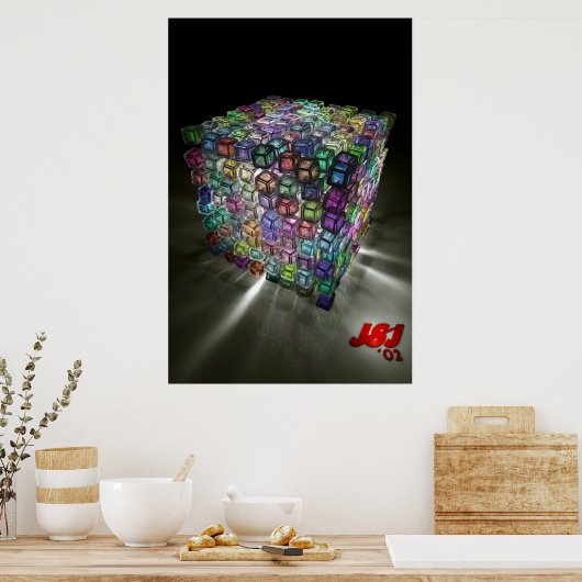 着色キューブ ポスター (キッチン)