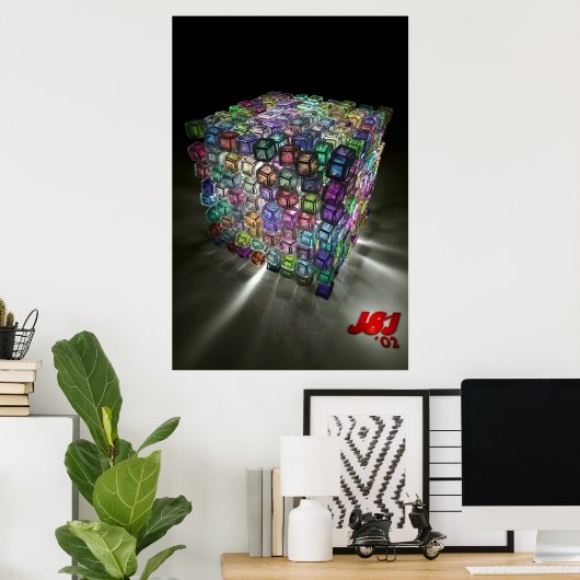 着色キューブ ポスター (ホームオフィス)