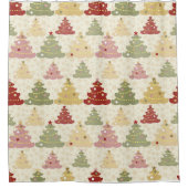 着色クリスマスツリー シャワーカーテン (正面)