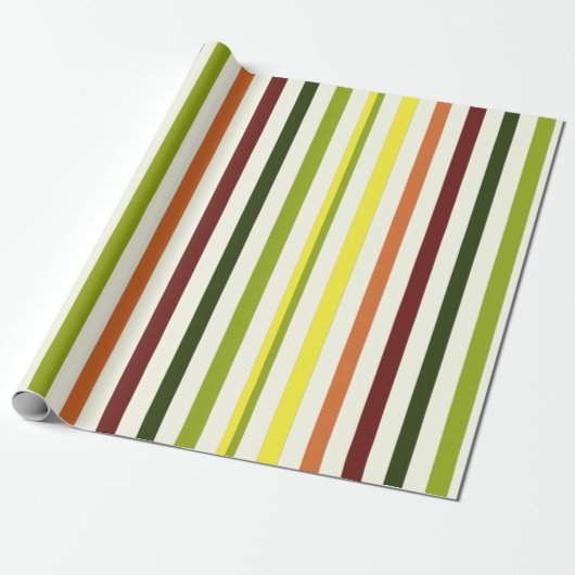 着色ストリップギフトラッピング紙 ラッピングペーパー (アンロールド)