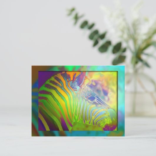 着色ゼブラ ポストカード (スタンド正面)