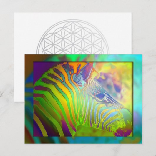 着色ゼブラ ポストカード (正面/裏面)