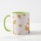 着色デザインかわいいフローラマッカラフルチング マグカップ (左)