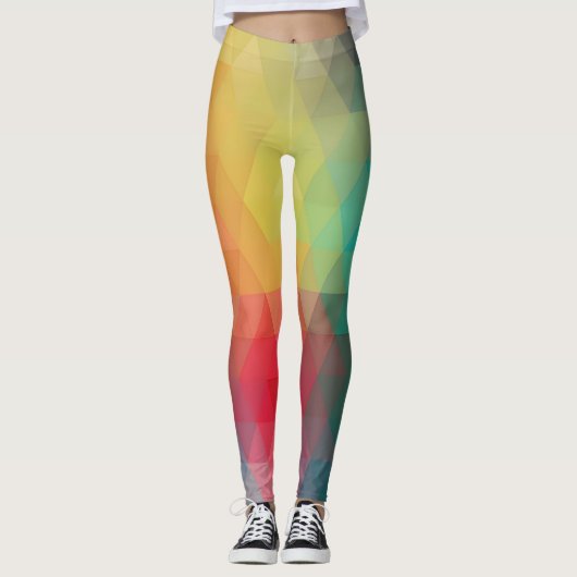 着色ネオンガラス模様 レギンス (正面)