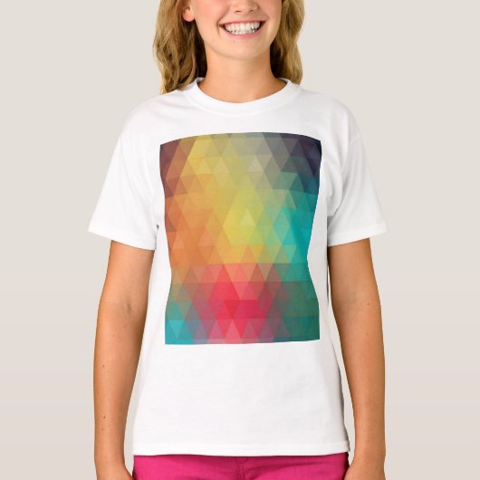 着色ネオンガラス模様 Tシャツ (正面)