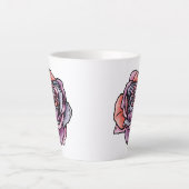 着色バラ花 カフェラテマグ (正面)