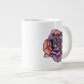 着色バラ花 ジャンボコーヒーマグカップ (正面右)