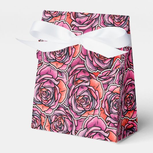 着色バラ花 フェイバーボックス (正面サイド)