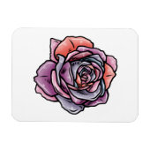 着色バラ花 マグネット (横)