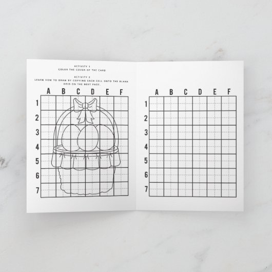 着色パーソナライズされたとスケッチイースター活動 シーズンカード (内部)