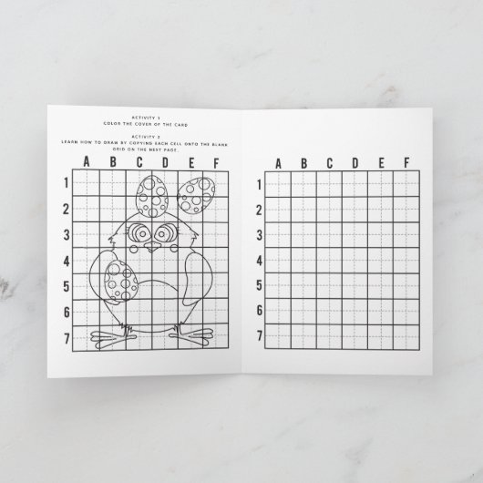 着色パーソナライズされたとスケッチイースター活動 シーズンカード (内部)