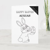 着色パーソナライズされたとスケッチイースター活動 シーズンカード (正面)