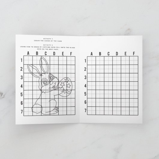 着色パーソナライズされたとスケッチイースター活動 シーズンカード (内部)