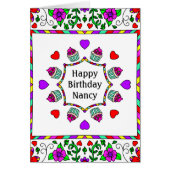 着色パーソナライズされたページ内の誕生日カード (正面)