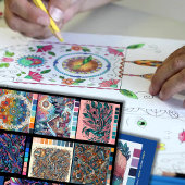 着色ページギフトラップ ラッピングペーパーシート