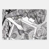 着色ページギフトラップ ラッピングペーパーシート (正面)