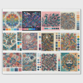 着色ページギフトラップ ラッピングペーパー (フラット)