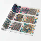 着色ページギフトラップ ラッピングペーパー (アンロールド)