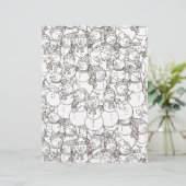 着色ページニコニコ雪だるまスクーブック紙 (スタンド正面)