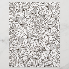 着色ページビューティフルフラワースクラップブック紙