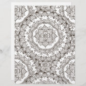 着色ページフラワーキルトスクラップブック紙 (正面/裏面)