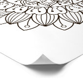 着色ページフラワーパワーマンダラポスター ポスター (角)