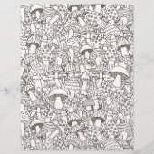 着色ページマッシュルームマニアスクラップブック紙 (正面)