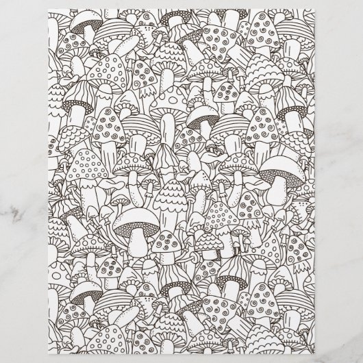 着色ページマッシュルームマニアスクラップブック紙 (正面)