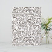 着色ページマッシュルームマニアスクラップブック紙 (スタンド正面)