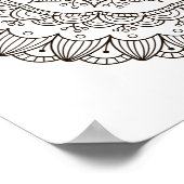 着色ページマンダラフラワー ポスター (角)