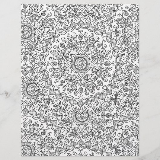 着色ページ万華鏡のように千変万化するパターンスクラップブック紙 (正面)