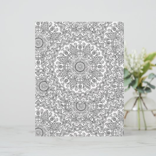 着色ページ万華鏡のように千変万化するパターンスクラップブック紙 (スタンド正面)