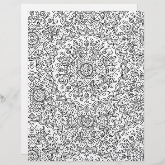 着色ページ万華鏡のように千変万化するパターンスクラップブック紙 (正面/裏面)