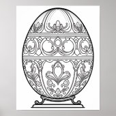着色ページ – 装飾卵、独自の色 ポスター (正面)