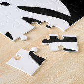 着色モンステラ葉フローラ抽象芸術 ジグソーパズル (側面)